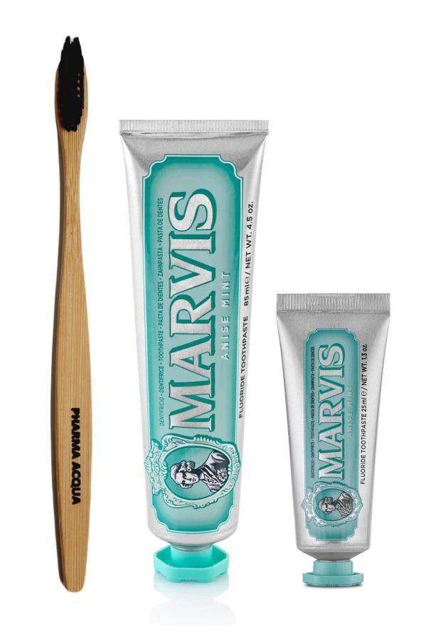 Pharma Acqua Bambu Diş Fırçası + Marvis Anise Mint 2li 85 ml + 25 ml