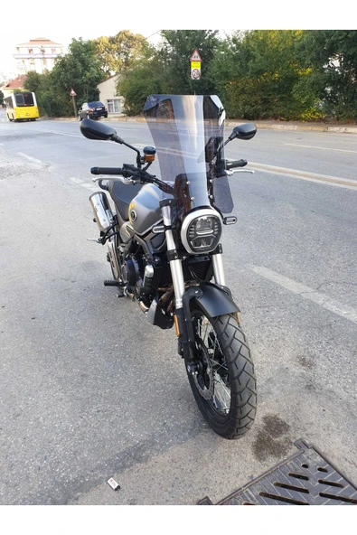 MOTOCAM Voge ACX 525 Siperlik Ön Cam 2023-2025 Model 58cm Füme Renkli 4mm - Resim 2