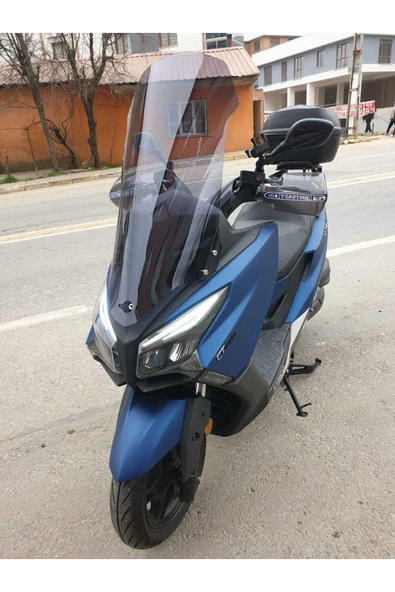 MOTOCAM Kymco Xtown 250 İ Siperlik Ön Cam 2020-2025 Model 83cm Füme Renkli 4mm UZUN CAM - 2