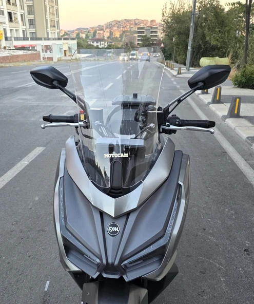 MOTOCAM Sym JET 14 EVO 200 PLUS Siperlik Ön Cam 2023-2025 Model 45cm Şeffaf Renkli 4mm - 1
