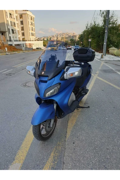 MOTOCAM Suzuki Burgman 650 Siperlik Ön Cam 2005-2018 Model 65cm Füme Renkli 4mm ORTA BOYLU CAM - Resim 3