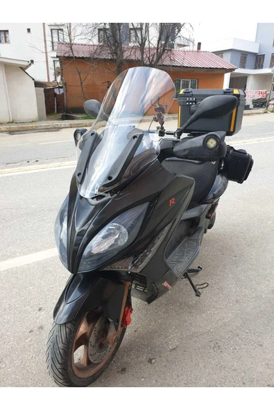 MOTOCAM Kymco Xciting 250 500 R Siperlik Ön Cam 2010-2011 Model 72cm Şeffaf Renkli 4mm UZUN CAM - Resim 2