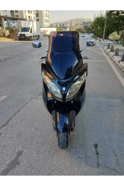 MOTOCAM Suzuki Burgman 400 K7 Siperlik Ön Cam 2007-2015 Model 70cm Siyah Renkli 4mm ürün görseli