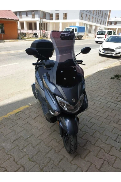 MOTOCAM Suzuki Burgman Street EX 125 Siperlik Ön Cam 2023-2025 Model 62cm Siyah Renkli 4mm - Resim 2