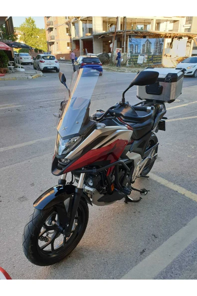 MOTOCAM Honda NC 700 750 X Siperlik Ön Cam 2021-2024 Model 50cm Şeffaf Renkli 4mm ORTA BOYLU CAM - Resim 3