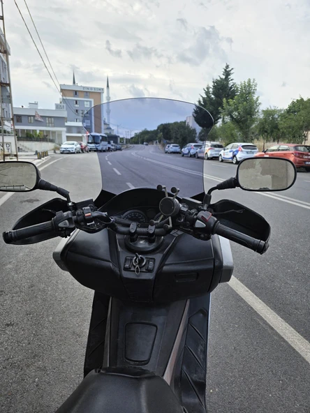 MOTOCAM Honda Forza 300 Siperlik Ön Cam 2014-2017 Model 75cm Füme Renkli 4mm - Resim 2