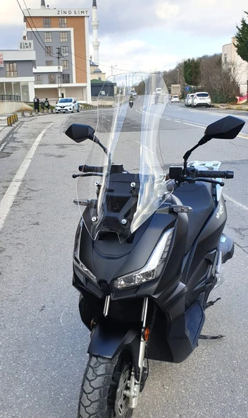 MOTOCAM RKS Lince 125 Siperlik Ön Cam 2021-2025 Model 75cm Şeffaf Renkli 4mm UZUN CAM - Resim 3