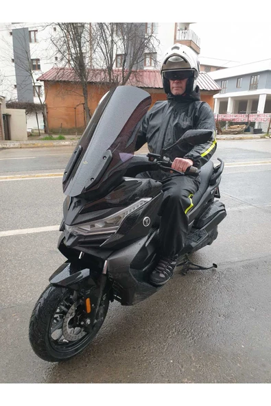 MOTOCAM Voge SR4 Siperlik Ön Cam 2022-2025 Model 78cm Siyah Renkli 4mm UZUN CAM İADESİ YOKTUR - 3