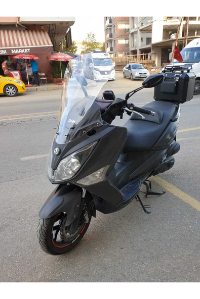 MOTOCAM SYM Joymax 250 İ Siperlik Ön Cam 2013-2016 Model 75cm Şeffaf Renkli 4mm UZUN CAM - Resim 3