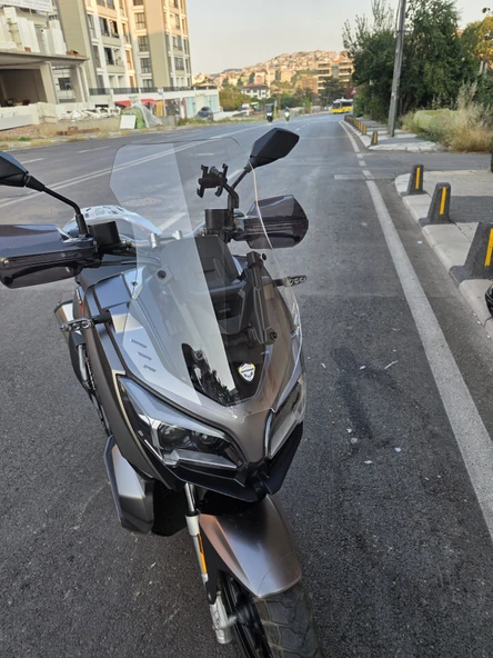 MOTOCAM RKS Reale 125 Siperlik Ön Cam 2023-2025 Model 55cm Şeffaf Renkli 4mm KISA SPOR CAM - Resim 2