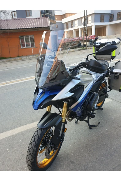 MOTOCAM Voge DSX 525 Siperlik Ön Cam 2023-2025 Model 56cm Şeffaf Renkli 4mm SPORTİF MODEL - Resim 2