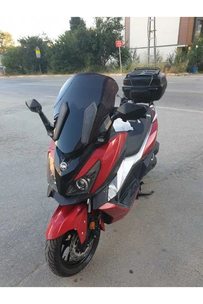 MOTOCAM SYM Cruisym 250 Siperlik Ön Cam 2018 Model 57cm Siyah Renkli 4mm UZUN CAM - Resim 2