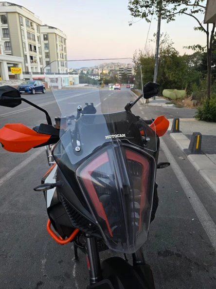 MOTOCAM KTM 1290 Super Adventure Ön Cam 2017-2020 Model 54cm Şeffaf Renkli 4mm - Resim 2