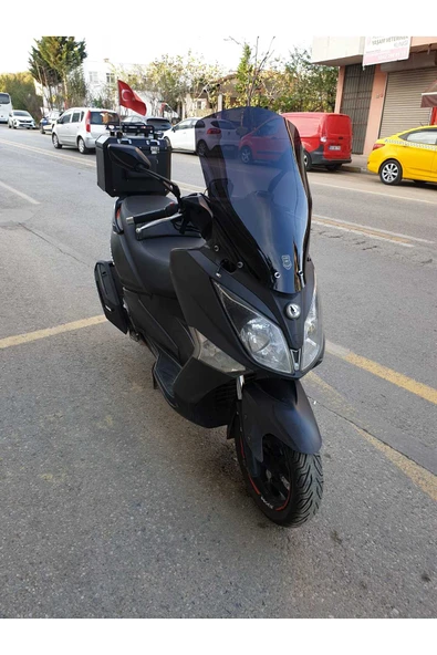 MOTOCAM SYM Joymax 250 İ Ön Cam 2013-2016 Model 65cm Siyah Renkli 4mm ORTA BOYLU İADESİ YOKTUR - Resim 2