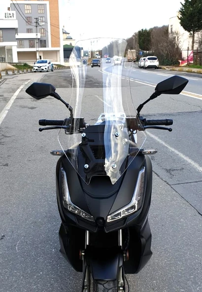 MOTOCAM RKS Lince 125 Siperlik Ön Cam 2021-2025 Model 75cm Şeffaf Renkli 4mm UZUN CAM ürün görseli