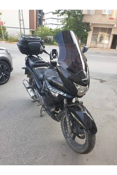 MOTOCAM Suzuki İnazuma GW 250F Siperlik Ön Cam 2012-2017 Model 50cm Siyah Renkli 4mm - 3