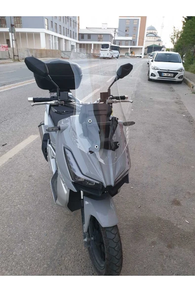 MOTOCAM Motolüx Wow 150  Siperlik Ön Cam 2023-2025 Model 65cm Şeffaf Renkli 4mm ORTA BOYLU CAM - Resim 2