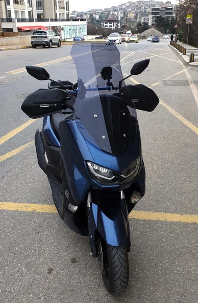 MOTOCAM Revolt RSX6 Siperlik Ön Cam 2021-2024 Model 72cm Füme Renkli 4mm UZUN CAM - Resim 2