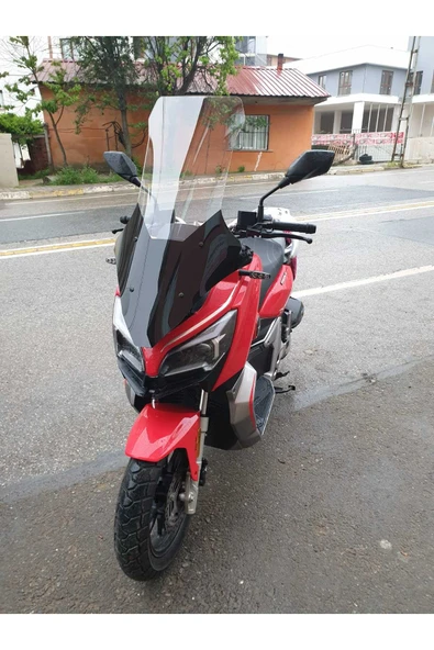 MOTOCAM RKS Reale 125 Siperlik Ön Cam 2023-2025 Model 78cm şeffaf Renkli 4mm UZUN CAM - Resim 3