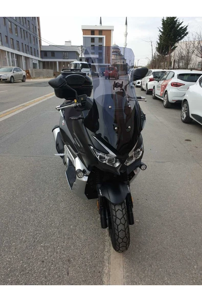 MOTOCAM RKS Blade 250 -350   Siperlik Ön Cam 2023-2025 Model 75cm Füme Renkli 4mm UZUN CAM - Resim 3