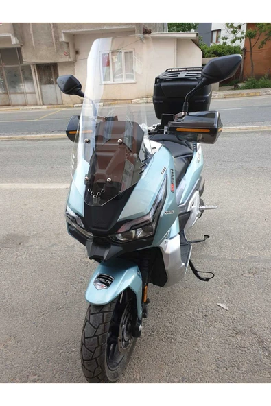 MOTOCAM RKS Freccia 150 Siperlik Ön Cam 2022-2025 Model 65cm Şeffaf Renkli 4mm ORTA BOYLU CAM - Resim 2