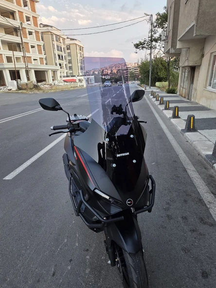 MOTOCAM RKS Lince 125 Siperlik Ön Cam 2021-2025 Model 78cm Füme Renkli 4mm UZUN CAM - 2