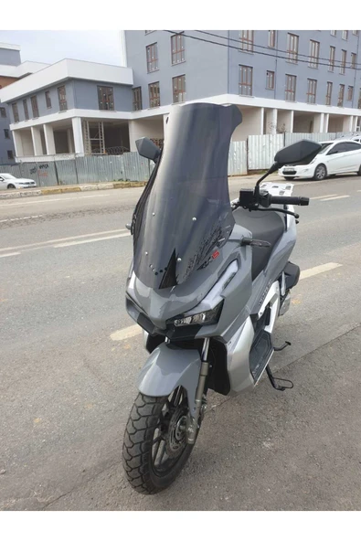 MOTOCAM RKS Veloce 150 Siperlik Ön Cam 2023-2025 Model 75cm Siyah Renkli 4mm UZUN CAM - Resim 2