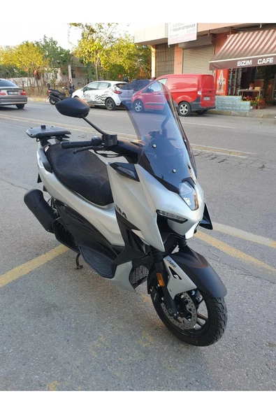 MOTOCAM Zontes ZT 125 Siperlik Ön Cam 2025 Model 55cm Füme Renkli 4mm - Resim 3