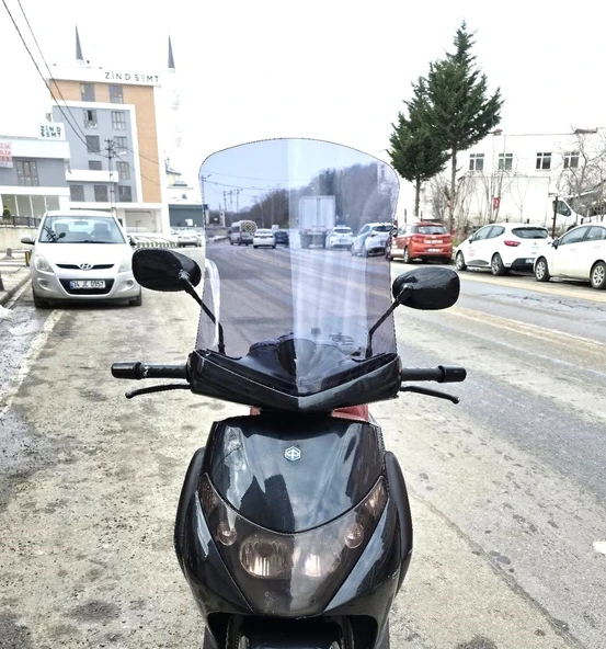 MOTOCAM Piaggio Beverly 250 Siperlik Ön Cam 2005-2007 Model 53cm Füme Renkli 4mm UZUN CAM ürün görseli