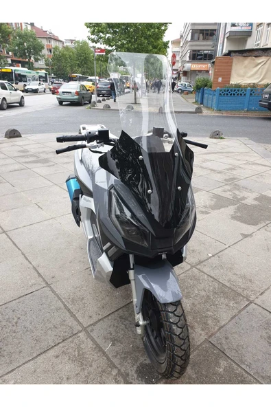 MOTOCAM Moto Gusto Dream 150 Siperlik Ön Cam 2023-2025 Model 78cm şeffaf Renkli 4mm UZUN CAM - Resim 2