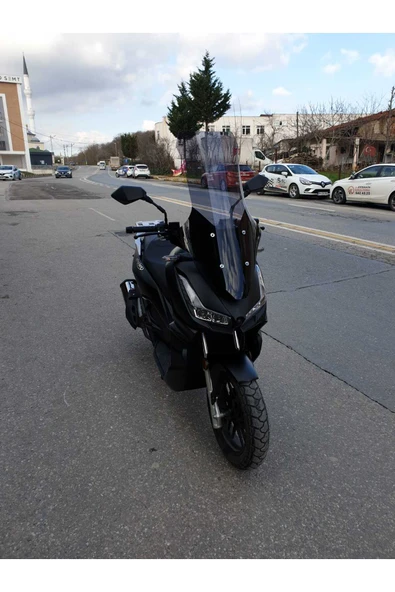 MOTOCAM Skyjet Rivero 125 Siperlik Ön Cam 2025 Model 78cm Füme Renkli 4mm UZUN CAM - Resim 2