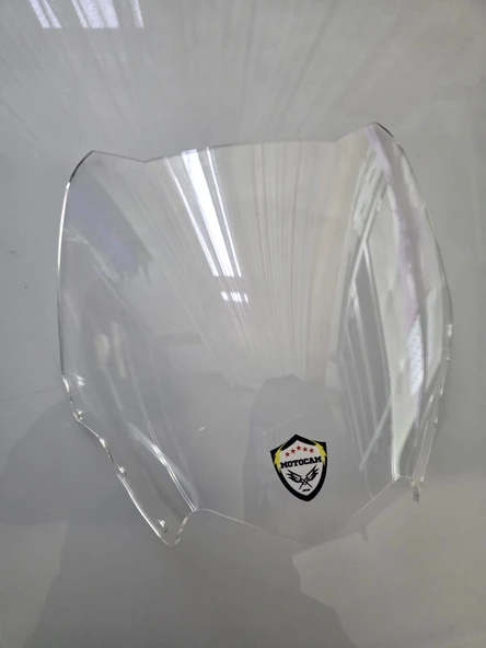 MOTOCAM Yamaha Xmax 250 Siperlik Ön Cam 2011-2013 Model 36cm Şeffaf Renkli 4mm SPORTİF - Resim 2