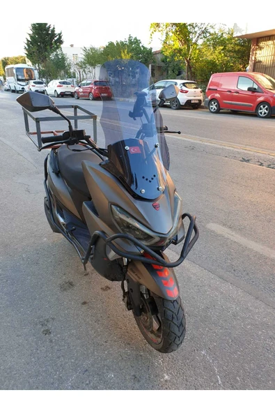 MOTOCAM RKS Newlight 125 Siperlik Ön Cam 2021-2022 Model 55cm Füme Renkli 4mm PRO MODELE UYMAZ - Resim 2