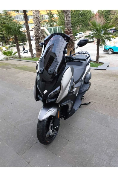 MOTOCAM QJ Fort 350 Siperlik Ön Cam 2023-2025 Model 74cm Siyah Renkli 4mm UZUN CAM - Resim 3