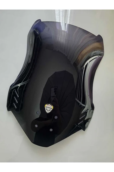 MOTOCAM Mondial Skuty Siperlik Ön Cam 2023-2025 Model 48cm Siyah Renkli 4mm - Resim 3