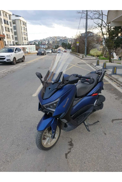 MOTOCAM Musatti Glamaro Max 125 Siperlik Ön Cam 2023-2025 Model 50cm şeffaf Renkli 4mm UZUN CAM - Resim 3