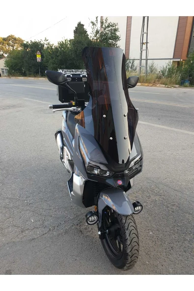 MOTOCAM RKS Freccia 150 Siperlik Ön Cam 2022-2025 Model 78cm Siyah Renkli 4mm UZUN CAMModel - Resim 2