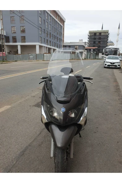 MOTOCAM Piaggio X Evo 250-400 Siperlik Ön Cam 2009-2016 Model 58cm Şeffaf Renkli 4mm - 1