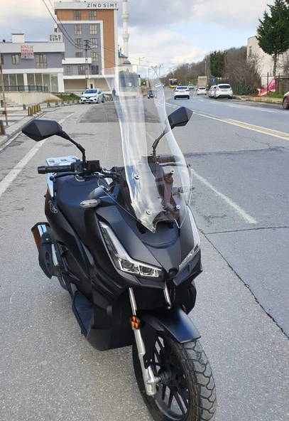 MOTOCAM RKS Lince 125 Siperlik Ön Cam 2021-2025 Model 65cm Şeffaf Renkli 4mm ORTA BOYLU - Resim 2