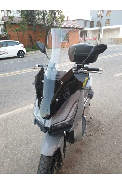 MOTOCAM Motolüx Wow 150  Siperlik Ön Cam 2023-2025 Model 78cm şeffaf Renkli 4mm UZUN CAM - Resim 2