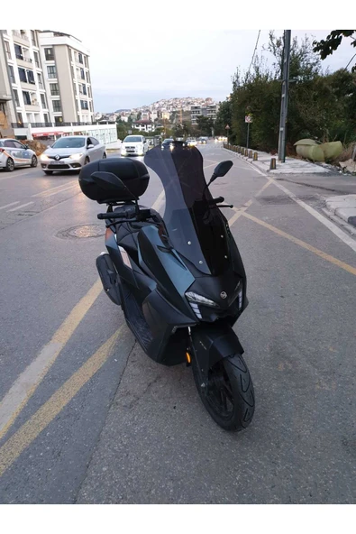 MOTOCAM Yuki Vampire 125 Siperlik Ön Cam 2023-2025 Model 72cm Siyah Renkli 4mm - Resim 2