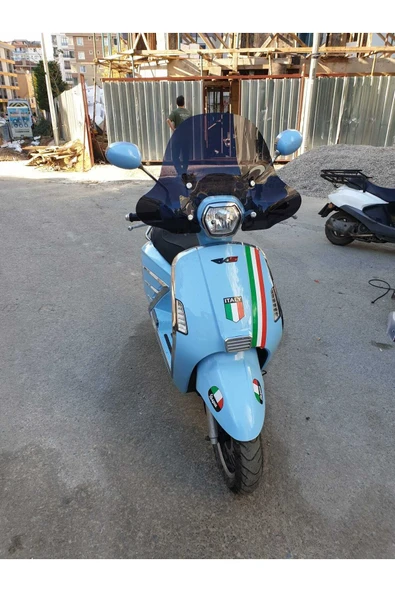 MOTOCAM RKS Bitter Siperlik Ön Cam 2022-2025 Model 43cm siyah Renkli 4mm Elcikli APARATSIZDIR - Resim 2