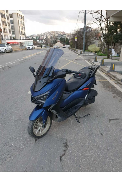 MOTOCAM Musatti Glamaro Max 125 Siperlik Ön Cam 2023-2025 Model 50cm Füme Renkli 4mm UZUN CAM - Resim 3