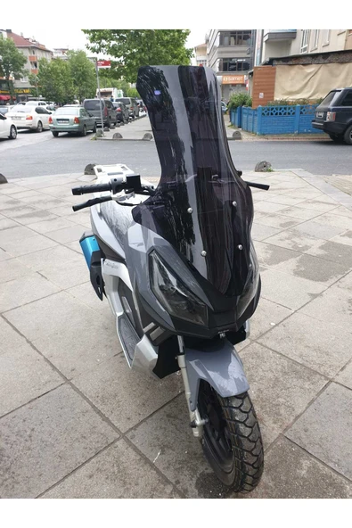 MOTOCAM Moto Gusto Dream 150 Siperlik Ön Cam 2023-2025 Model 78cm Siyah Renkli 4mm UZUN CAM - Resim 3