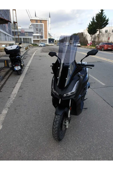 MOTOCAM Skyjet Rivero 125 Siperlik Ön Cam 2025 Model 78cm Füme Renkli 4mm UZUN CAM - Resim 3