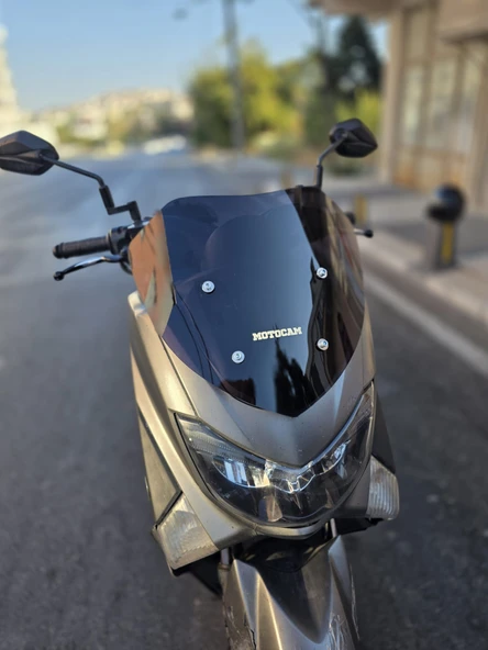 MOTOCAM Yamaha Nmax Siperlik Ön Cam 2015-2020 Model 36cm Siyah Renkli 4mm - Resim 2