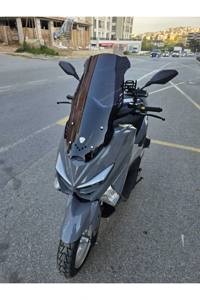 MOTOCAM Revolt RSX4 Siperlik Ön Cam 2022-2025 Model 65cm Siyah Renkli 4mm ORTA BOYLU - Resim 3