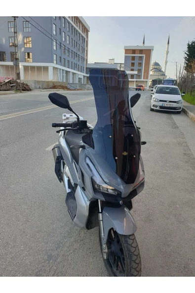 MOTOCAM RKS Veloce 150 Siperlik Ön Cam 2023-2025 Model 78cm Siyah Renkli 4mm UZUN CAM - Resim 2