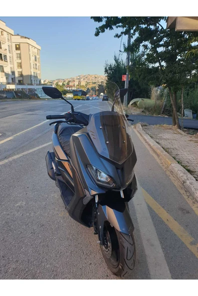 MOTOCAM RKS Grace 202 Siperlik Ön Cam 2022-2025 Model 55cm Şeffaf Renkli 4mm KISA SPOR CAM - 3