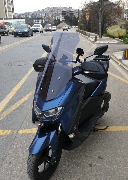 MOTOCAM Revolt RSX6 Siperlik Ön Cam 2021-2024 Model 72cm Füme Renkli 4mm UZUN CAM - Resim 3